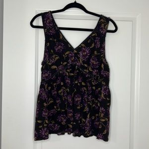American eagle floral peasant tank top